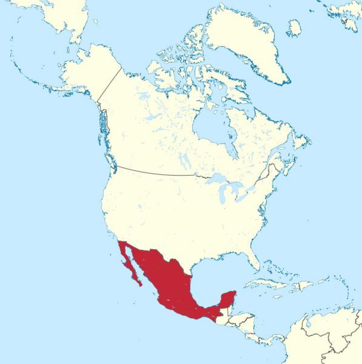 Mexiko eta amerikako mapa