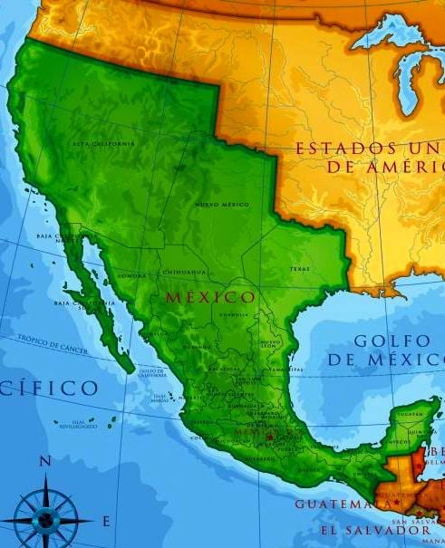 antzinako Mexikoko mapa