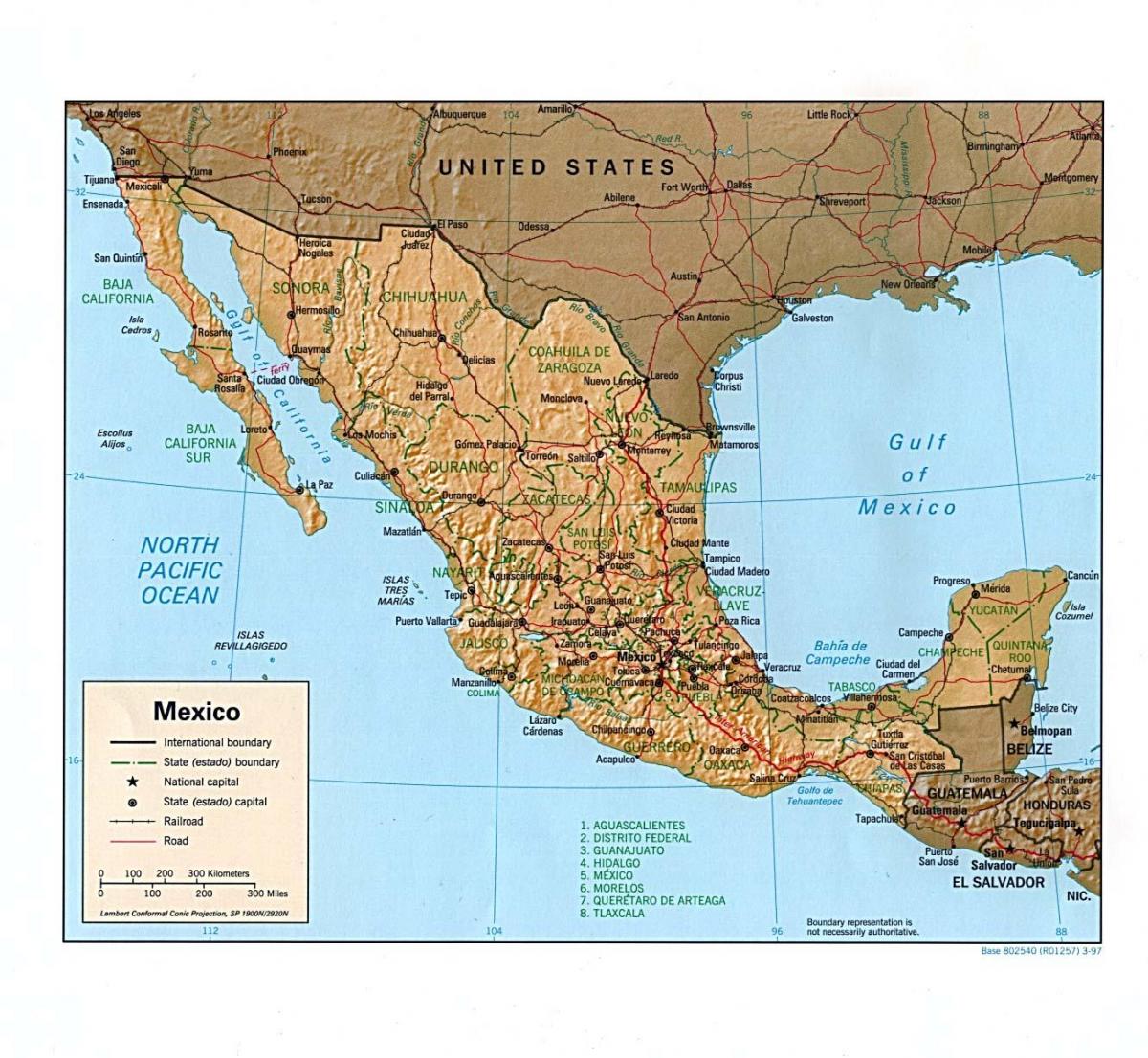 Mexikoko jatorrizko mapa