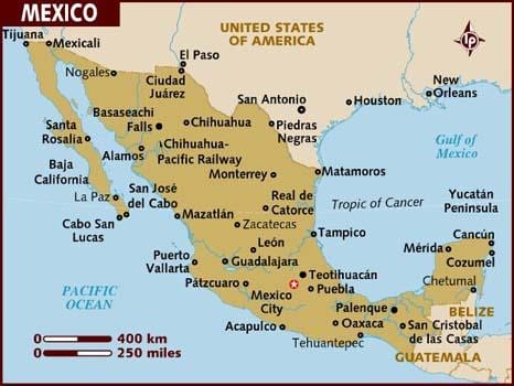 mapa Mexiko