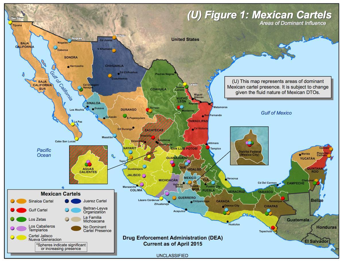 mexikoko cartel mapa