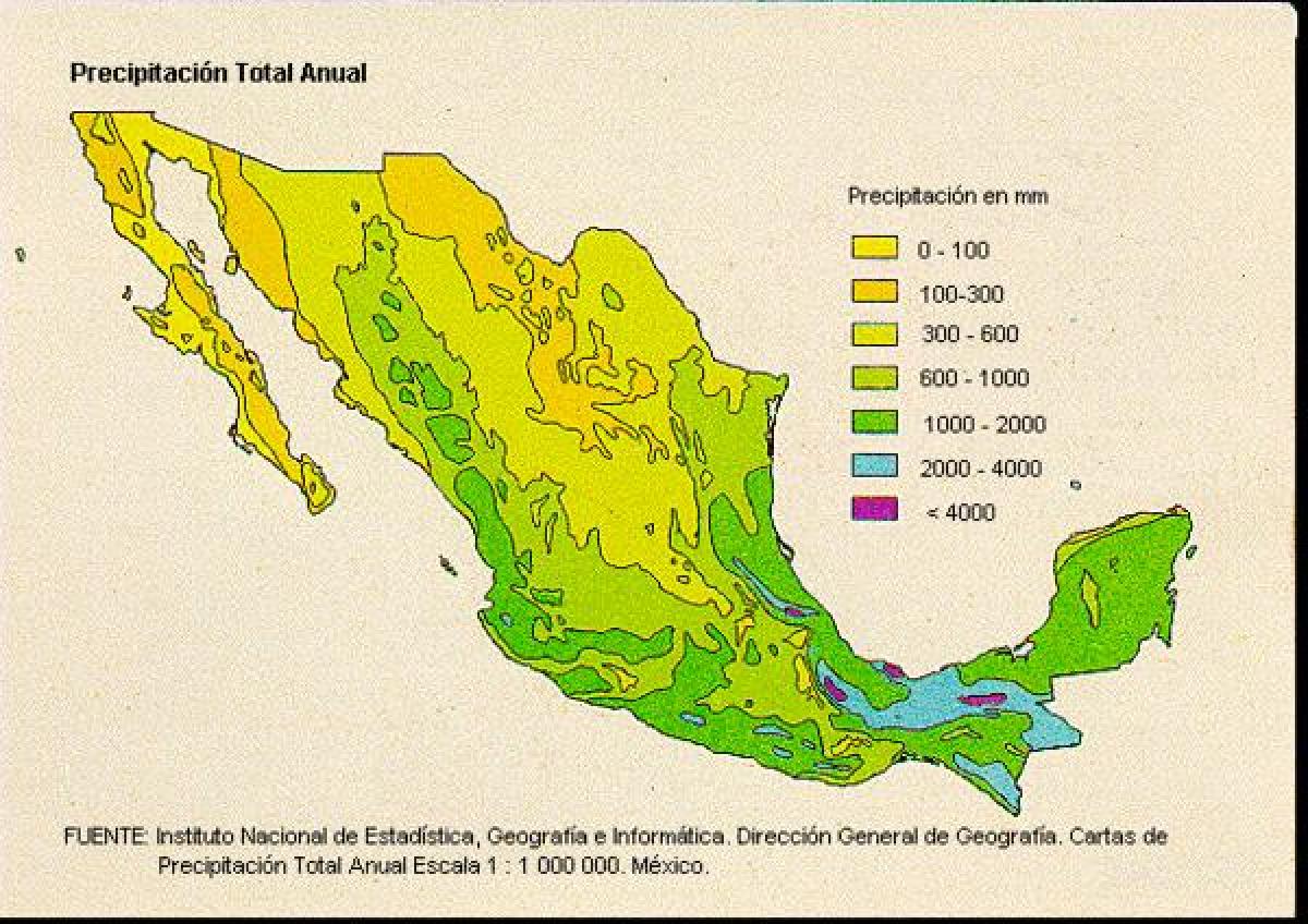 eguraldia mapa Mexikon