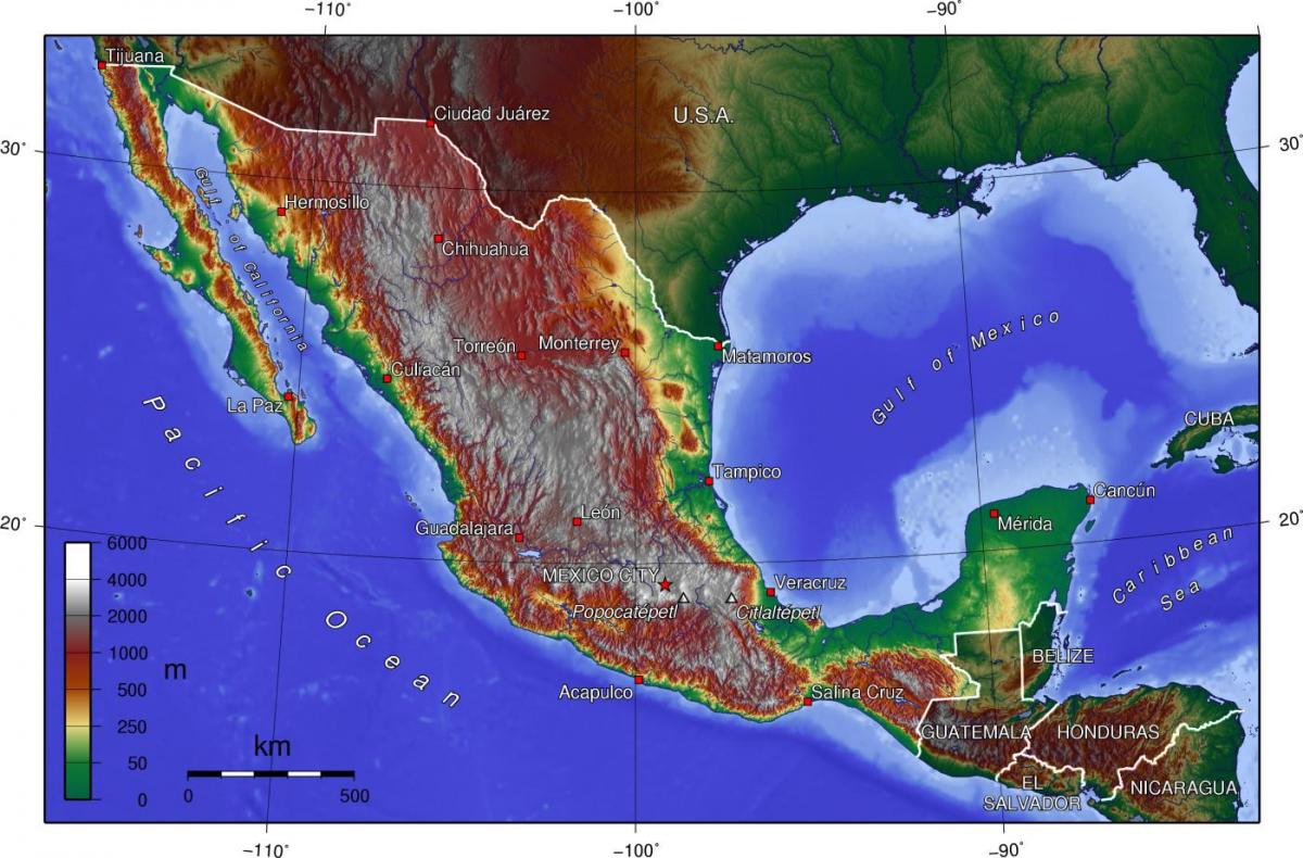 kota mapa Mexikon