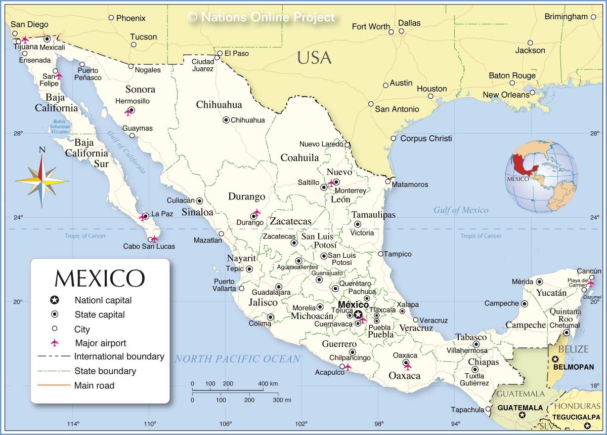 mugan Mexikoko mapa