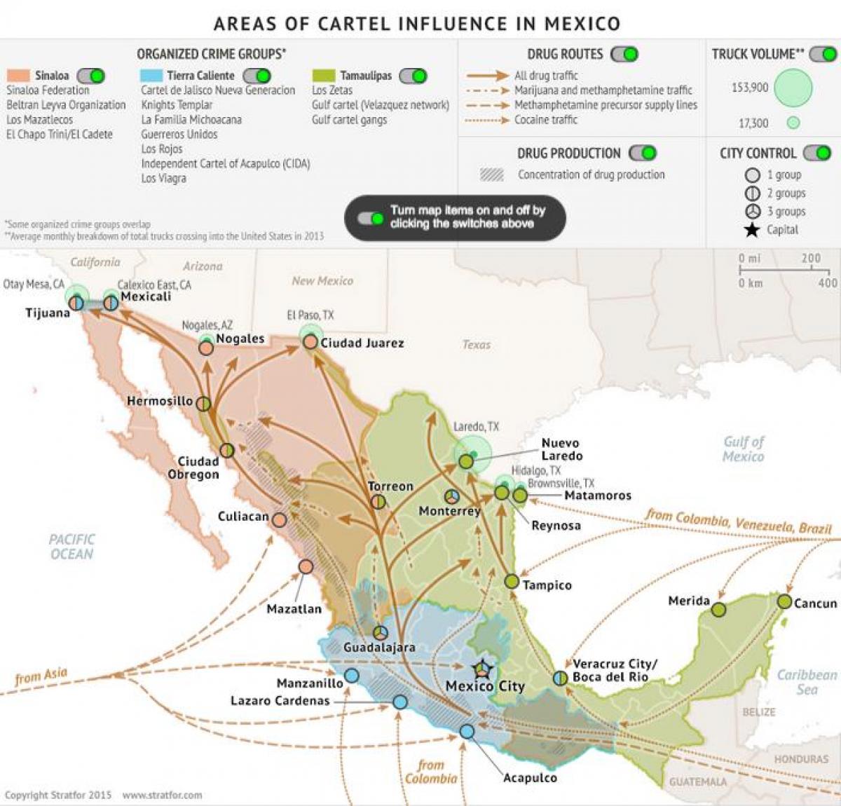 Mexikoko krimen-tasa mapa