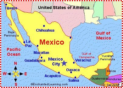 Mexikoko mapa