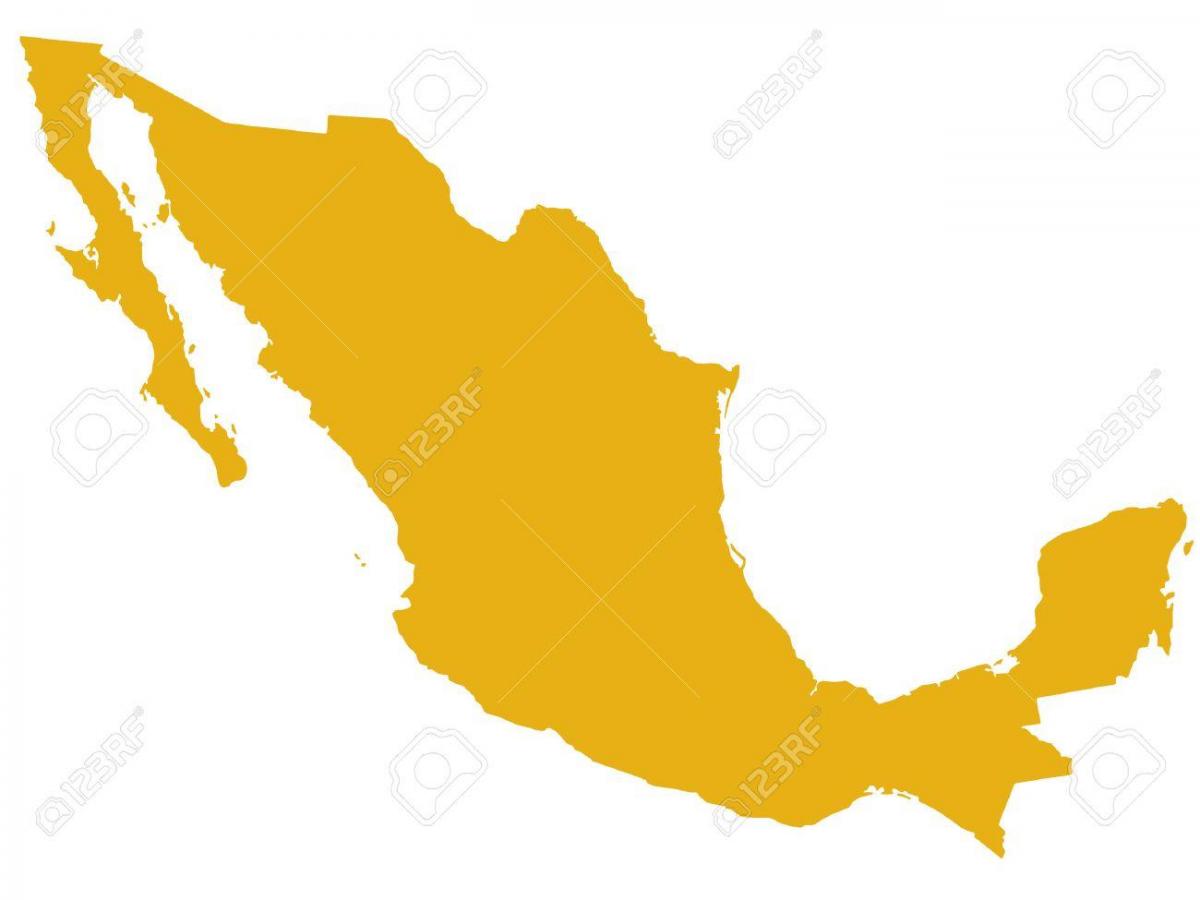 mapa Mexiko silueta