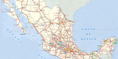 Mapa Mexiko gidatzeko
