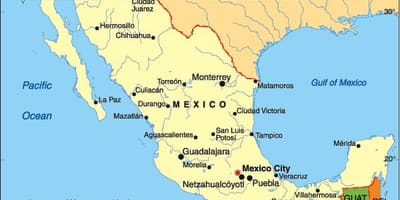Herrialdea Mexiko mapa