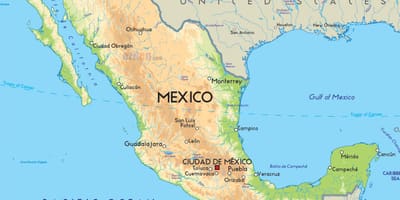 Mapa Mexiko eta amerikako