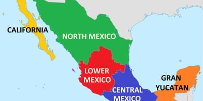 Estatu batuak, Mexiko mapa
