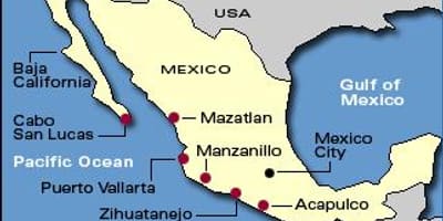 Mapa mexikoko riviera