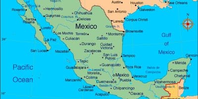 Mapa Mexikon