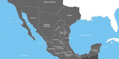 Antzinako mexikoko lurraldearen mapa