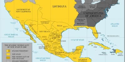 Mapa Mexiko 1800