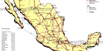Autopista mapa Mexikon