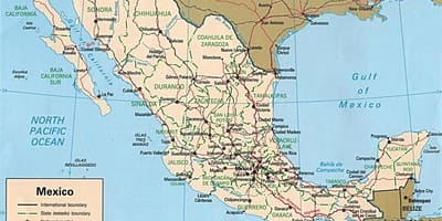 Mapa Mexiko baliabide hiri