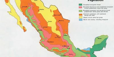 Mapa Mexiko natual ressources