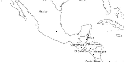 Mapa Mexiko erdialdeko amerikan