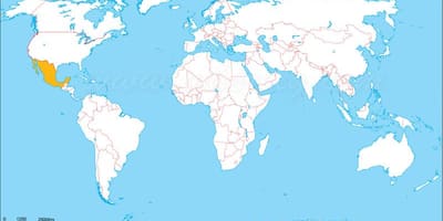 Mexiko munduko mapa kokapena