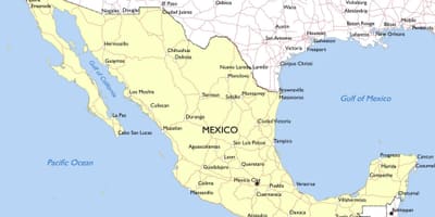 Mapa Mexiko eartquake