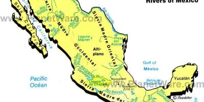 Mapa Mexiko mendikate