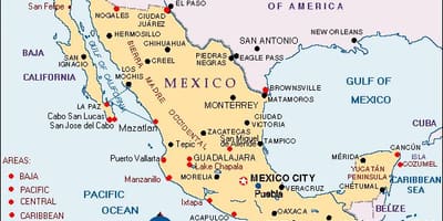 Mexikoko mapa oporrak