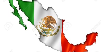 Mapa Mexikoko bandera