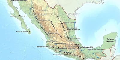 Mapa Mexikoko basamortuan