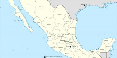 Estatu batuak, Mexiko mapa
