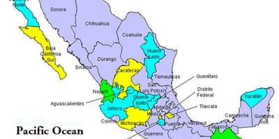 Mapa Mexikoko haraneko