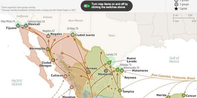 Mexikoko krimen-tasa mapa