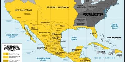 Mapa Mexiko 1800