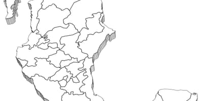 3d mapa Mexikon