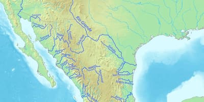 Mapa ibaiak Mexikon