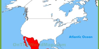 Mexiko kokapena mapa