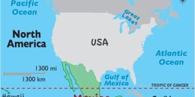 Mexiko munduko mapa