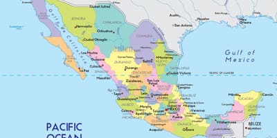 Mapa politiko Mexikon