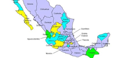 Mapa Mexicos states