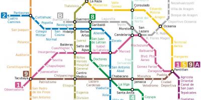 Metro mapa Mexikon