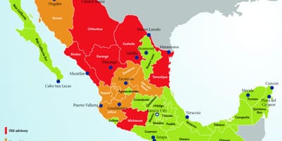 Mexikon bidaia aholku mapa