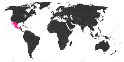 Mexikon mapa munduarekin