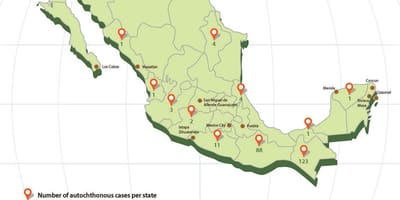 Zika, Mexikoko mapa